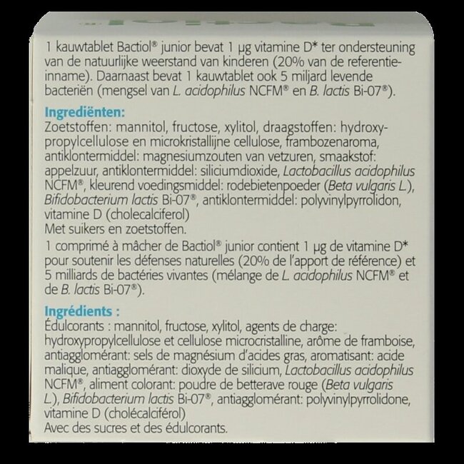Bactiol junior chew 30 comprimés à croquer