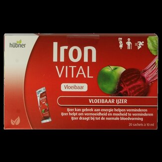 Hubner Iron vital vloeibaar ijzer 20x10ml 20 Stuks