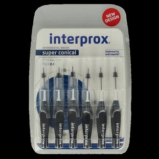 Interprox Super ragers conical donker blauw 6 Stuks