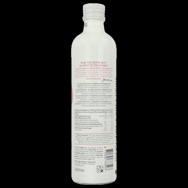 Sirop cardamome poire & pomme 340 Millilitres