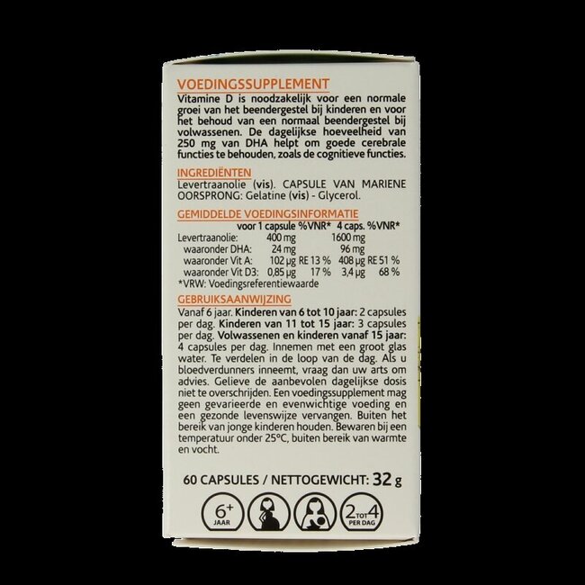 Huile de Foie de Morue 60 Capsules