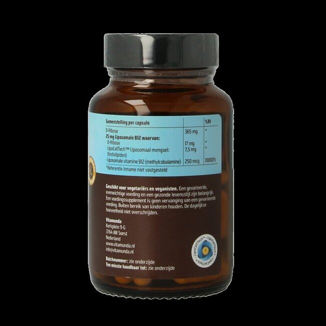 Liposomale vitamine B12 60 Capsules