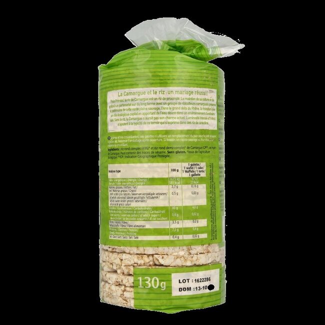 Galettes de riz extra fines de Camargue bio 130 g
