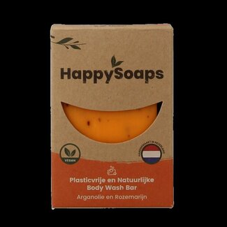 Happysoaps Body bar arganolie en rozemarijn 100 Gram