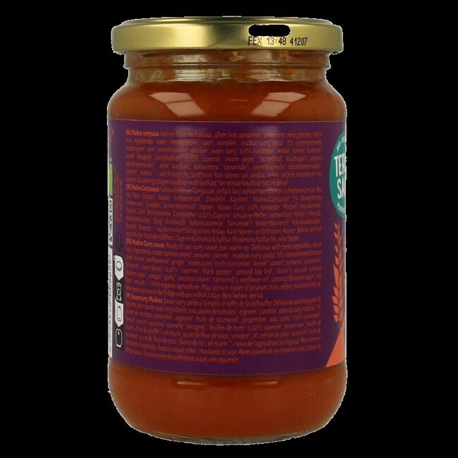 Sauce curry madras bio 350 g