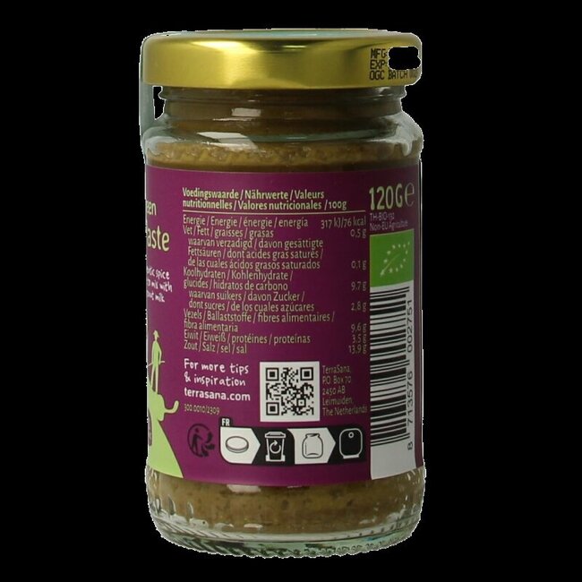 Thaise groene currypasta bio 120 Gram