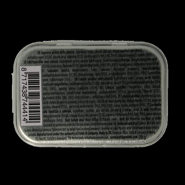 Liquorice pellets salmiak 20 Gram