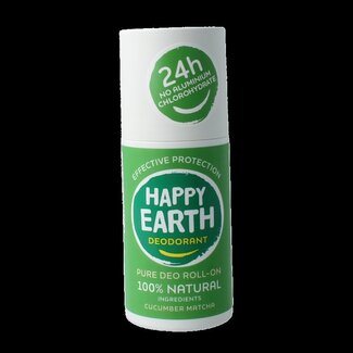 Happy Earth Déodorant roll-on pur concombre matcha 75 millilitres