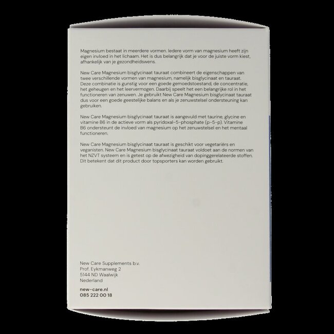 Magnesium bisglycinaat tauraat 120 Tabletten