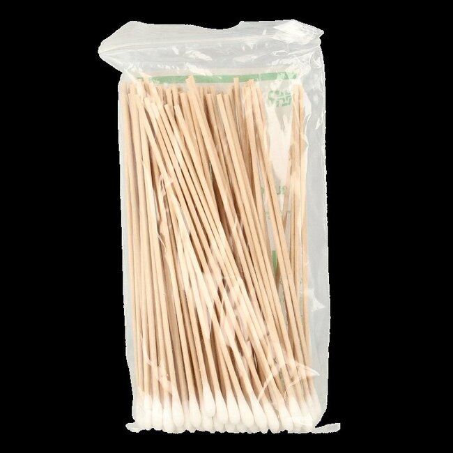 Bâtonnets de coton à petite pointe en bois 15 cm 100 pièces