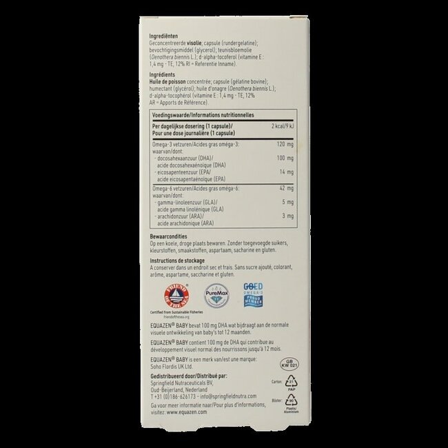 Equazen Baby Acides Gras Oméga-3 et 6, 30 Ampoules