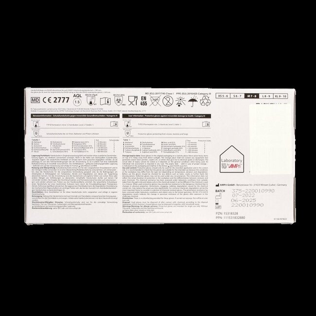 Gants d'examen en nitrile sans poudre M bleu 100 pièces