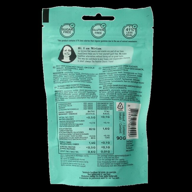 Gimme gummy mix suikervrij lactosevrij 90 Gram