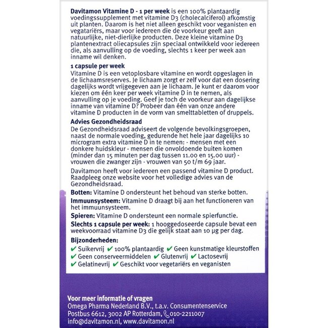 Vitamine D3 vegan 24 Capsules