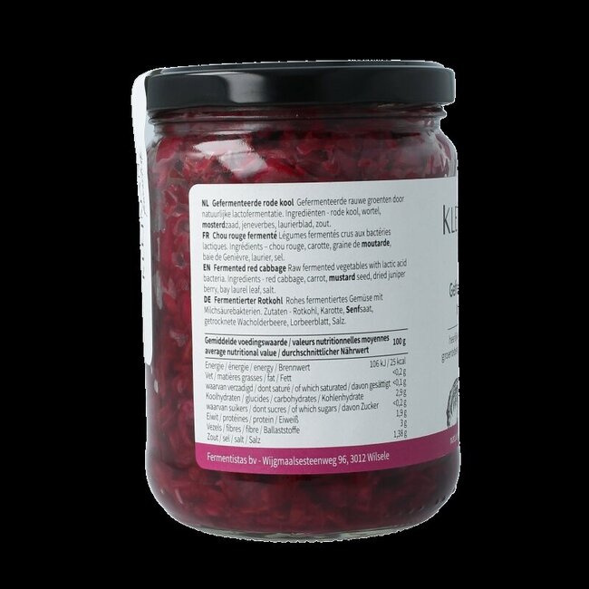 Gefermenteerde rode kool 480 Gram