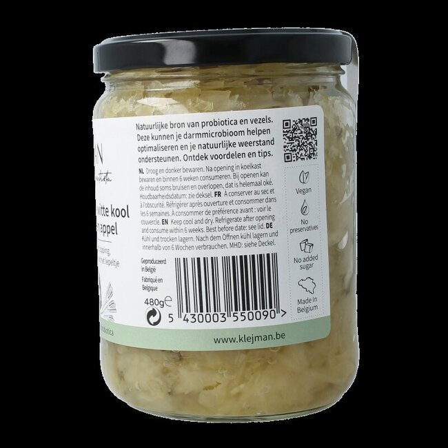 Gefermenteerde witte kool met lente-ui en appel 480 Gram