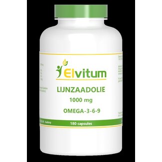 Elvitum Lijnzaadolie omega 3 6 9 180 Capsules