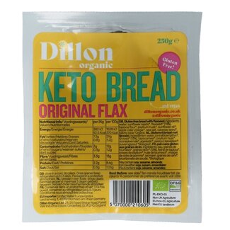 Dillon Organic Keto bread original flax glutenvrij dem bio 250 Gram