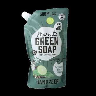 Marcel's Green Soap Handzeep bergamot & black pepper navul 500 Milliliter