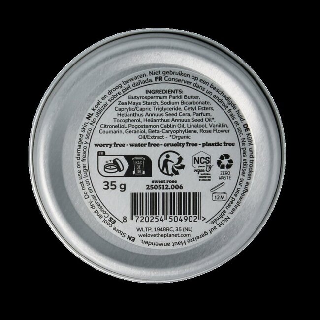 Deodorant balm sweet rose vegan 35 Gram