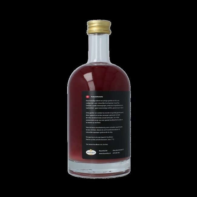 Gember sap cranberry bio 500 Milliliter