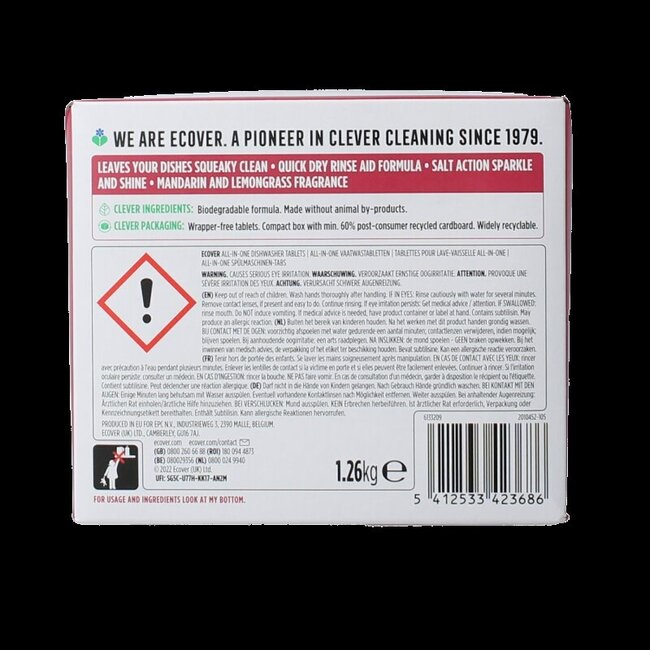 Vaatwasmachine tabletten all-in-one 72 Stuks