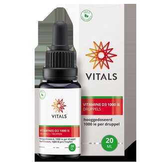 Vitals Vitamine D3 druppels 1000IE 20 Milliliter
