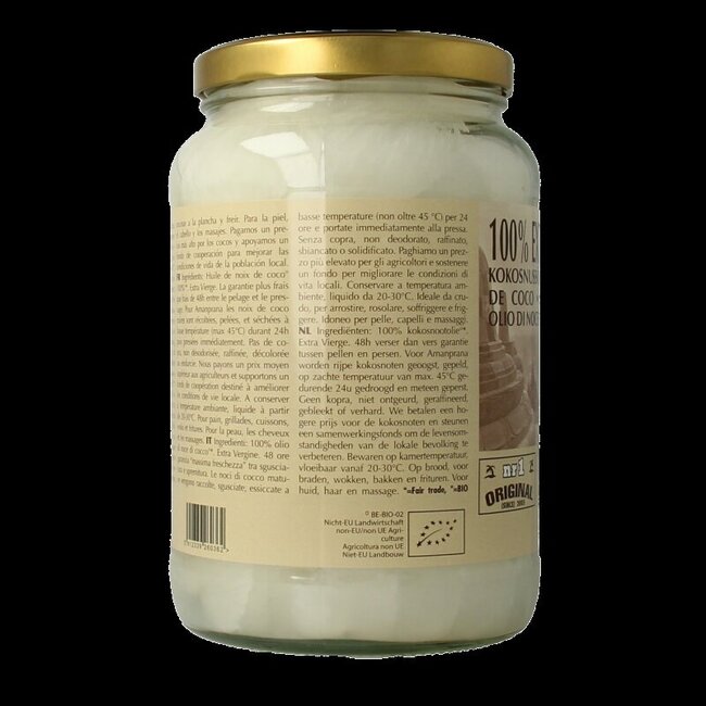 Kokosnootolie bio 1600 Milliliter