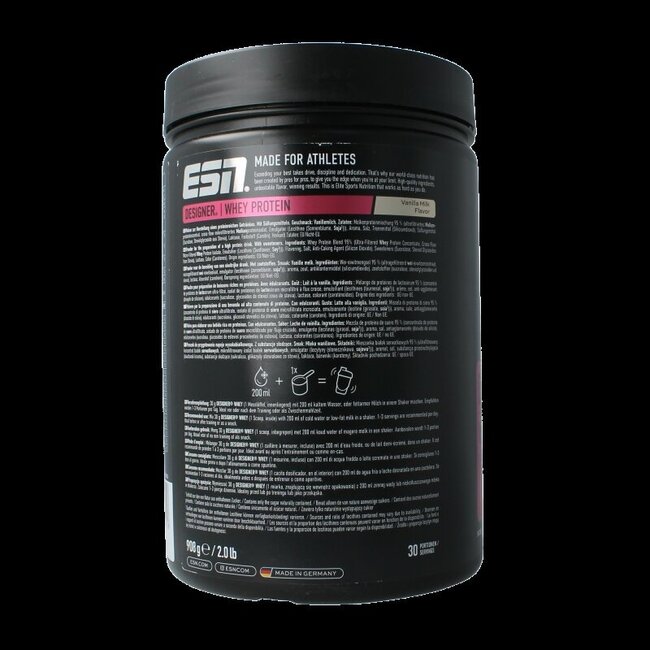 Designer whey vanilla milk 908 Gram