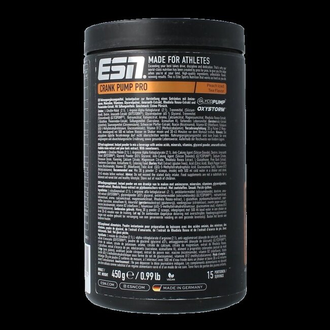 Crank pump pro peach iced tea 450 Gram