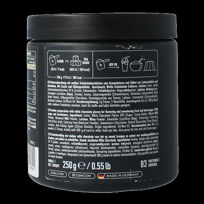 Flavn tasty strawberry white chocolate 250 Gram