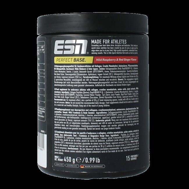 Perfect base mild raspberry red ginger 450 Gram
