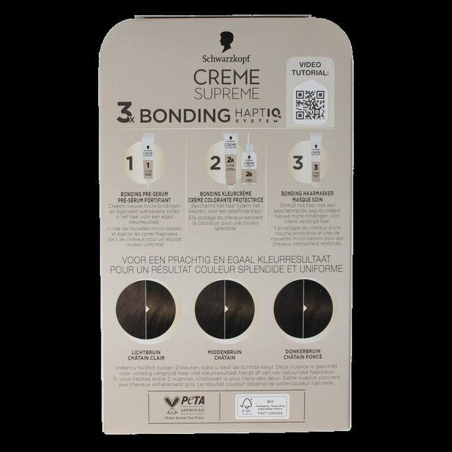 Creme supreme 5-0 bruin 1 Stuks