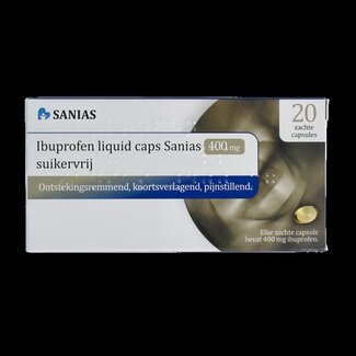 Sanias Ibuprofen liquid 400mg suikervrij 20 Capsules
