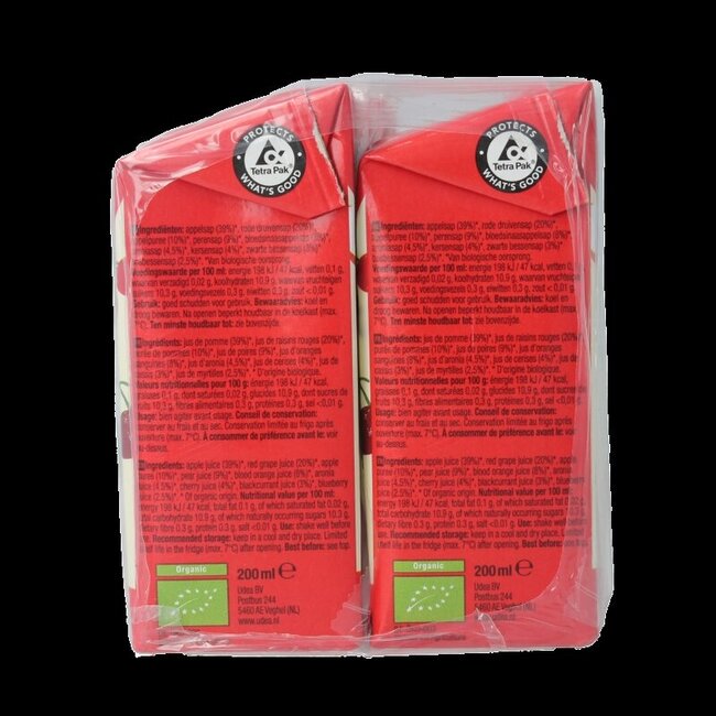 Rood fruitsap bio 1200 Milliliter