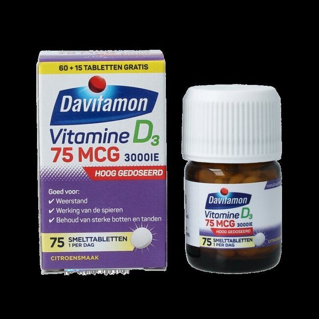 Vitamine D 75mcg 75 Smelttabletten