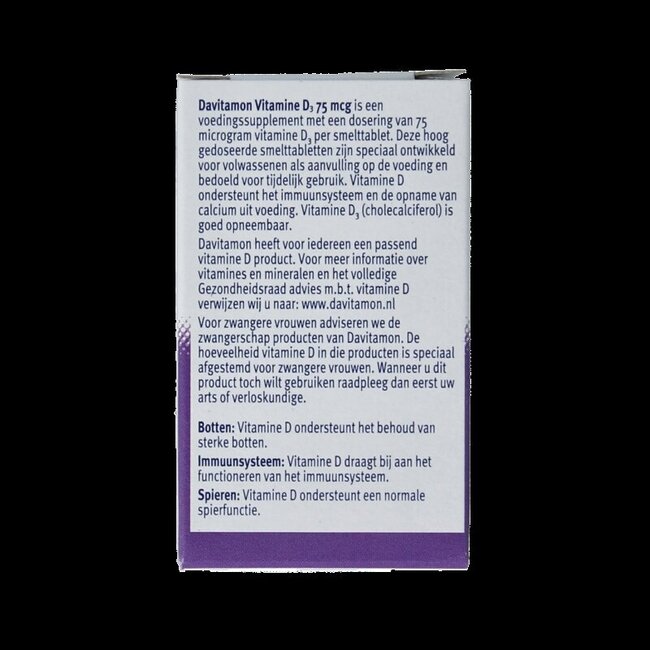 Vitamine D 75mcg 75 Smelttabletten