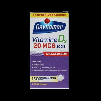 Davitamon Vitamine D 30mg 150 Smelttabletten