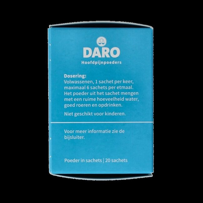 Hoofdpijnpoeders 20 Stuks