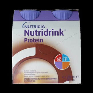Nutridrink Protein chocola 200ml 4 Stuks