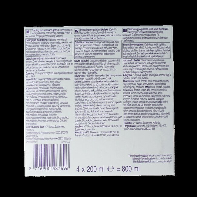 Protein chocola 200ml 4 Stuks