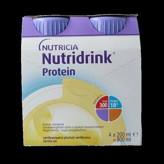 Nutridrink Protein vanille 200ml 4 Stuks