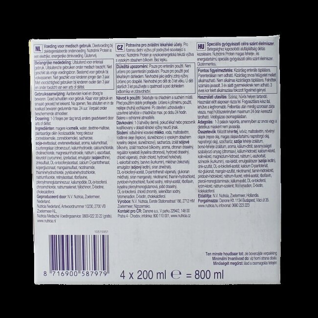 Protein vanille 200ml 4 Stuks