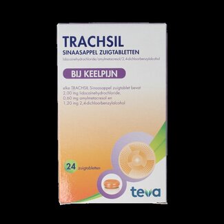 Teva Trachsil sinaasappel 24 Zuigtabletten