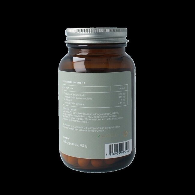 Curcumin C3 bioperine 500mg vegan 60 Capsules
