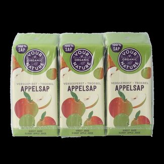 Your Organic Nature Appelsap bio 200ml 6 Stuks