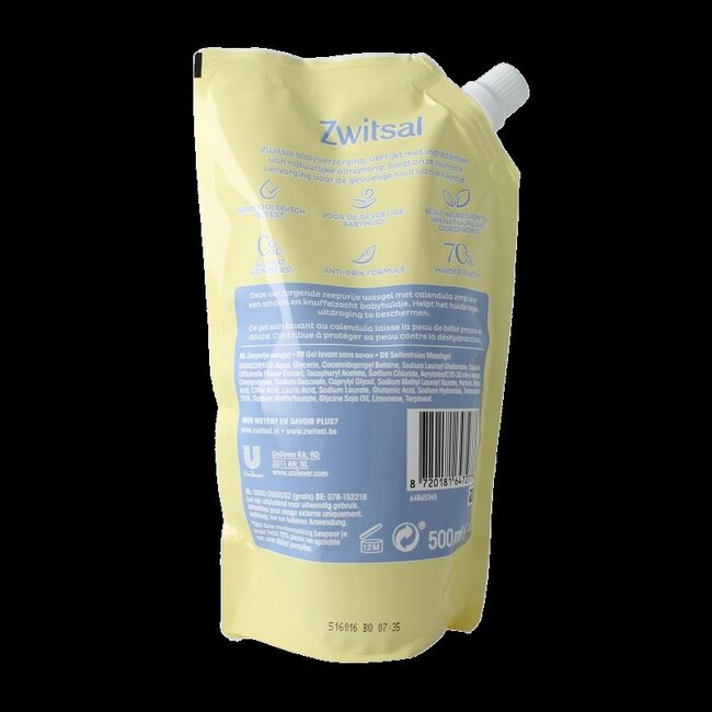 Zeepvrije wasgel navul 500 Milliliter