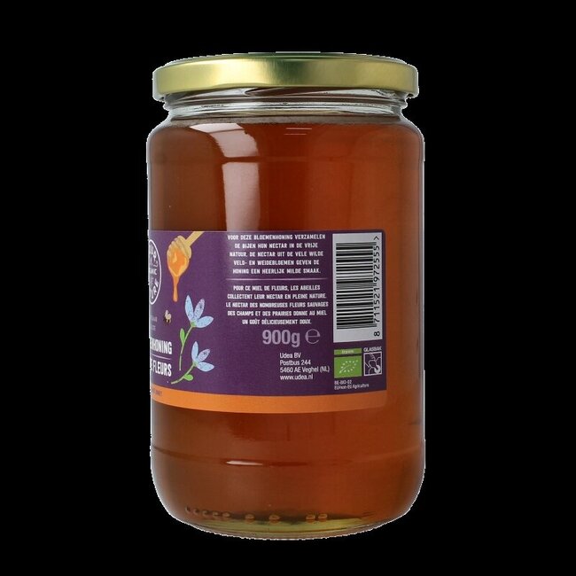 Bloemenhoning vloeibaar bio 900 Gram