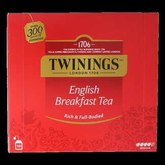 Twinings English breakfast envelop 50 Stuks