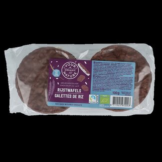 Your Organic Nature Rijswafels choco melk bio 100 Gram